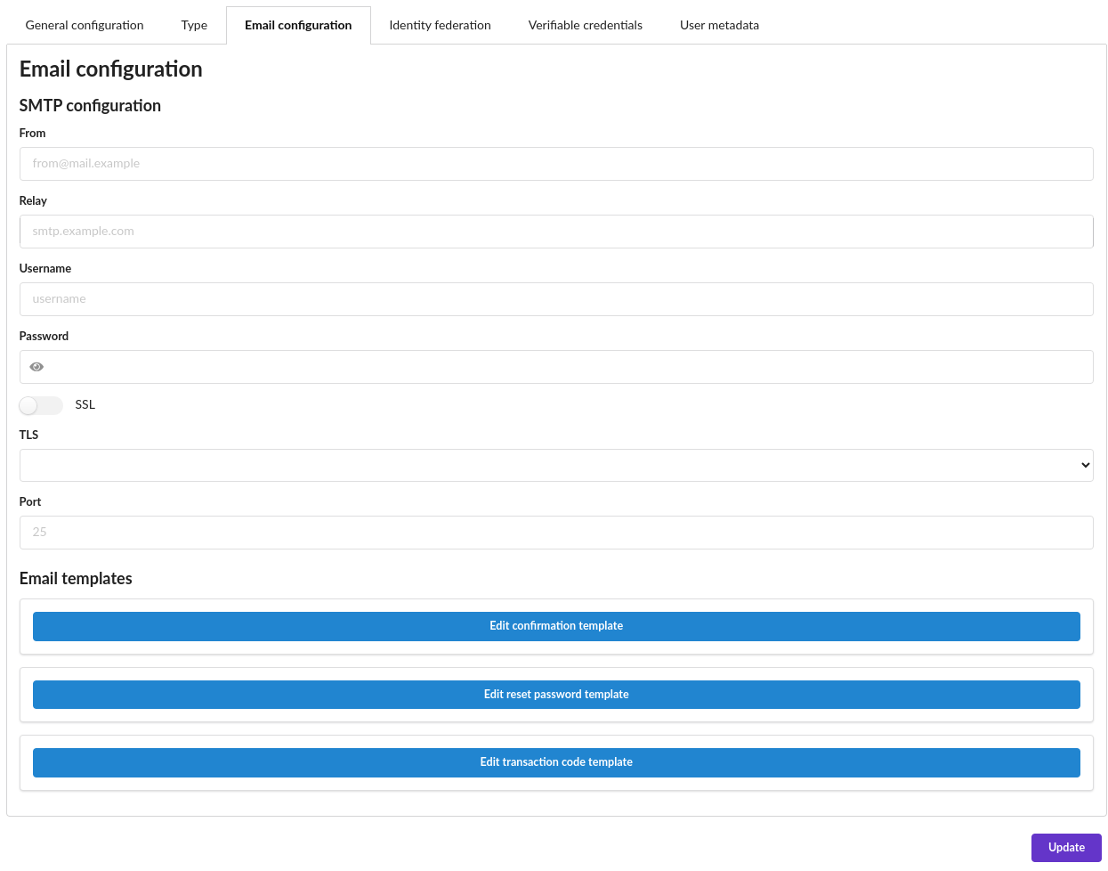 backend form