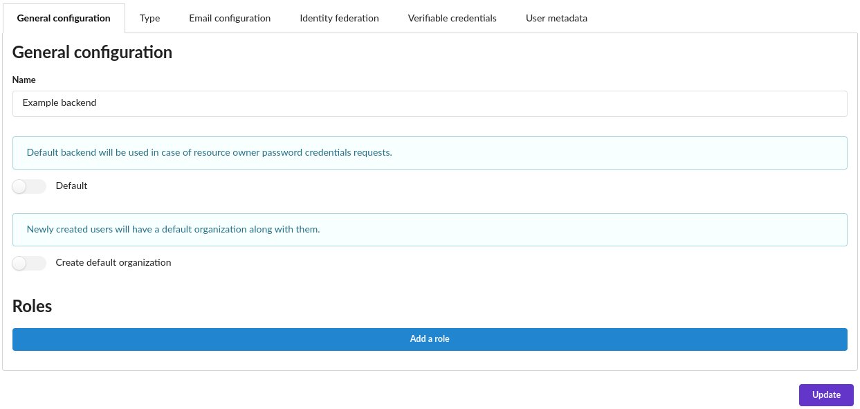 backend form