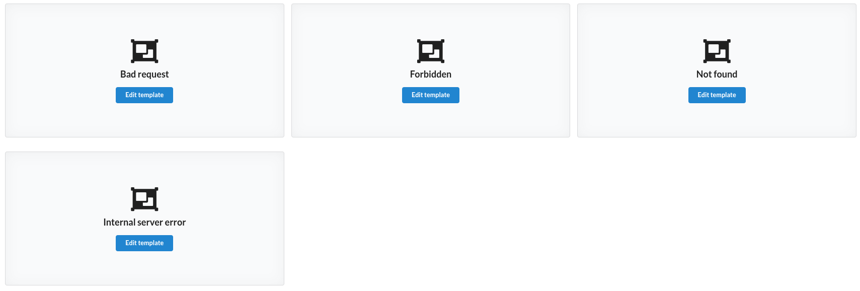 error templates view