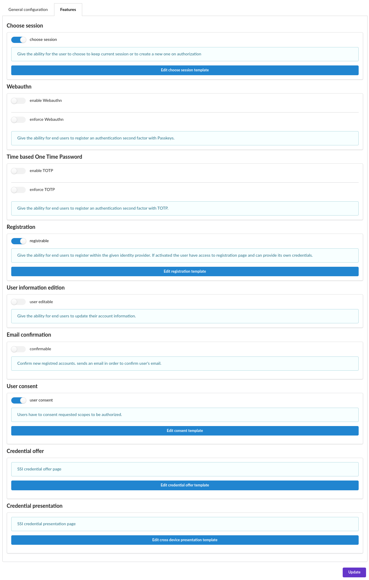 identity provider form