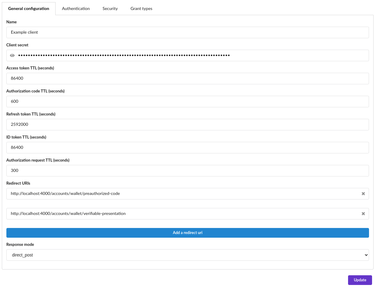 client form