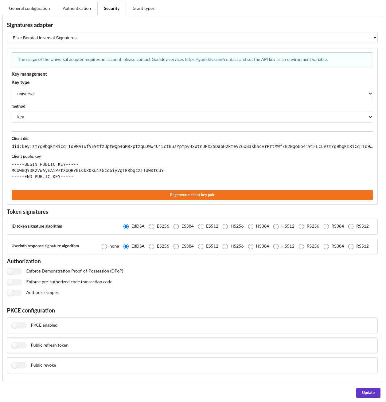client form
