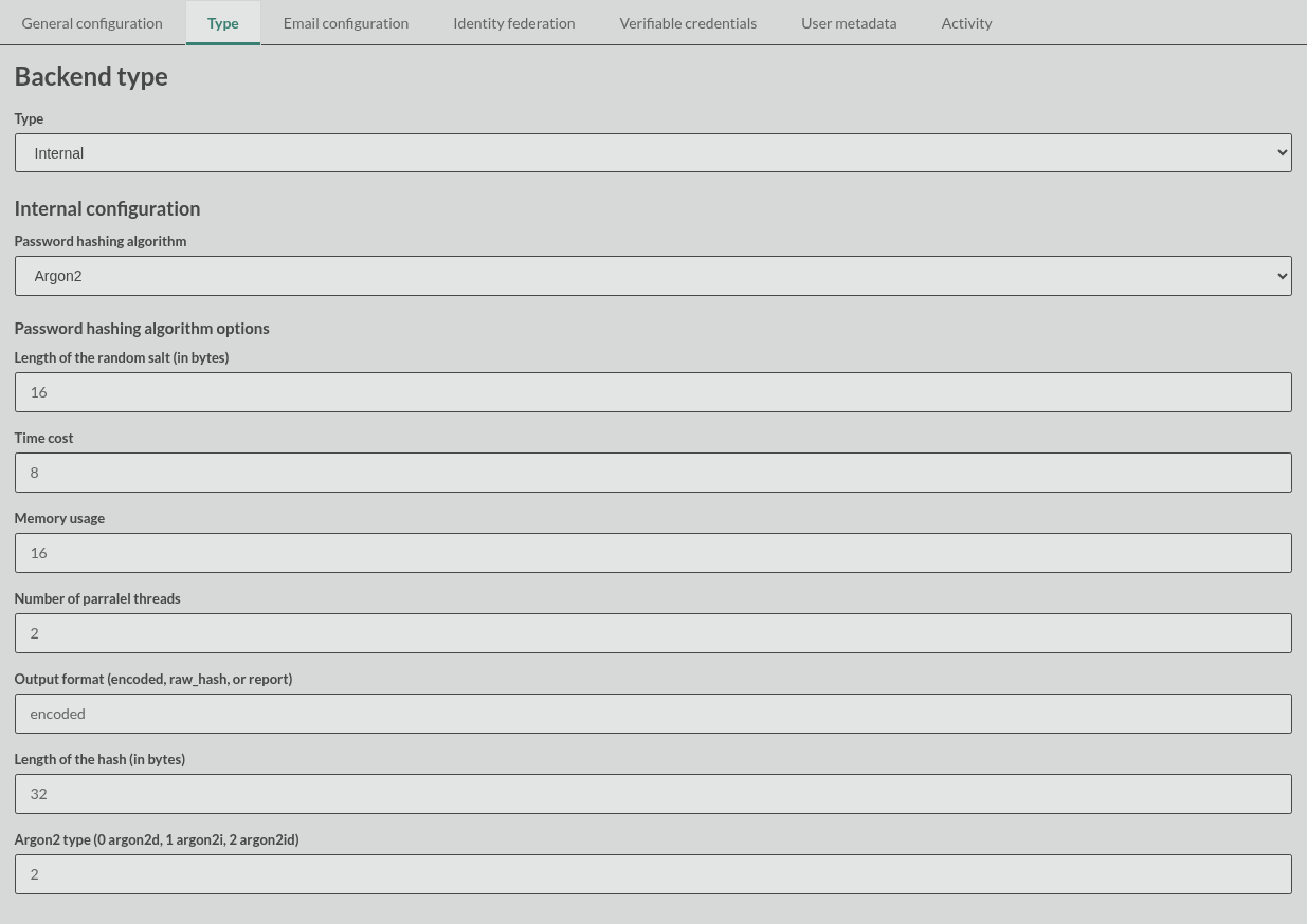 backend form