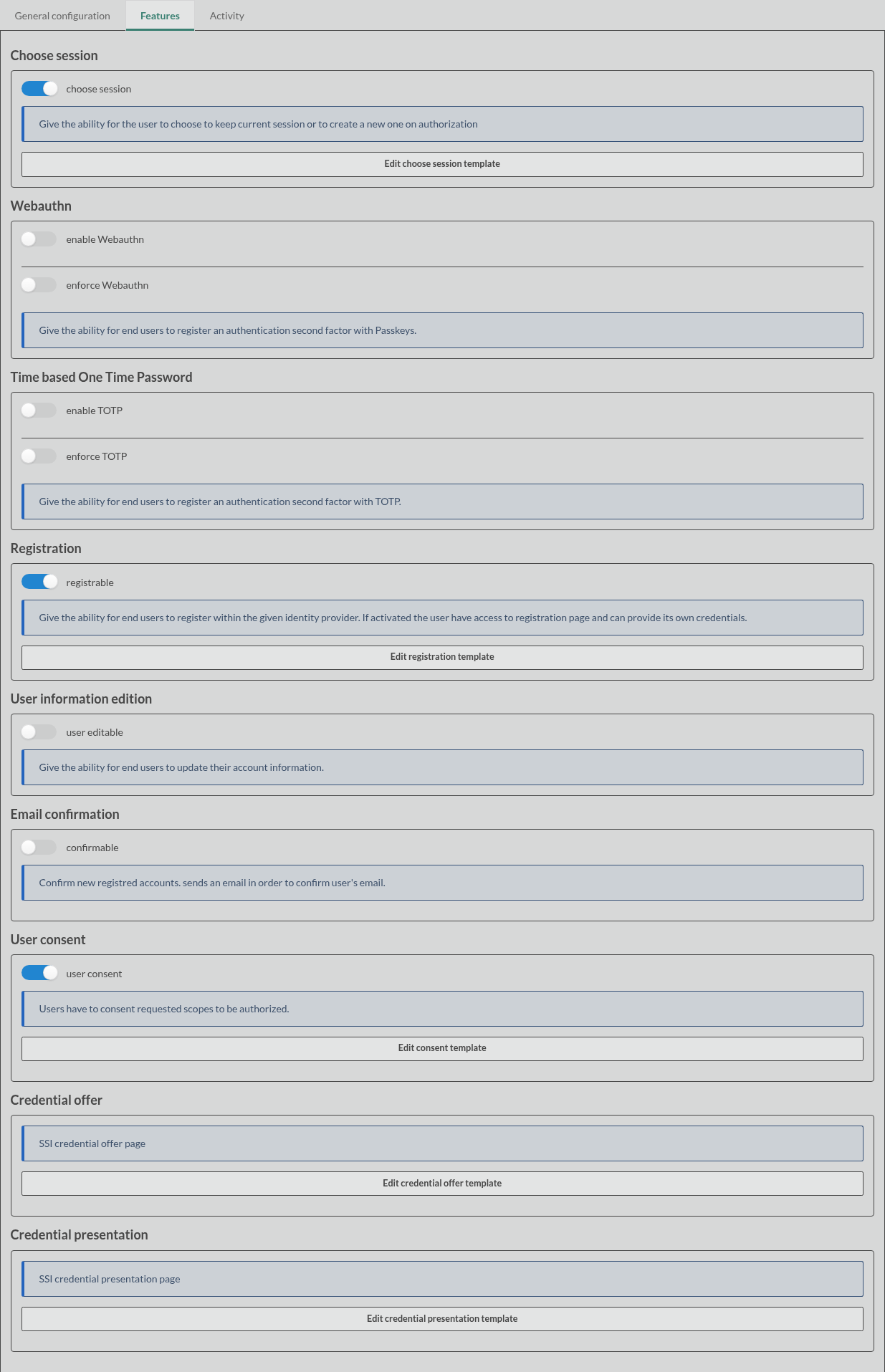identity provider form