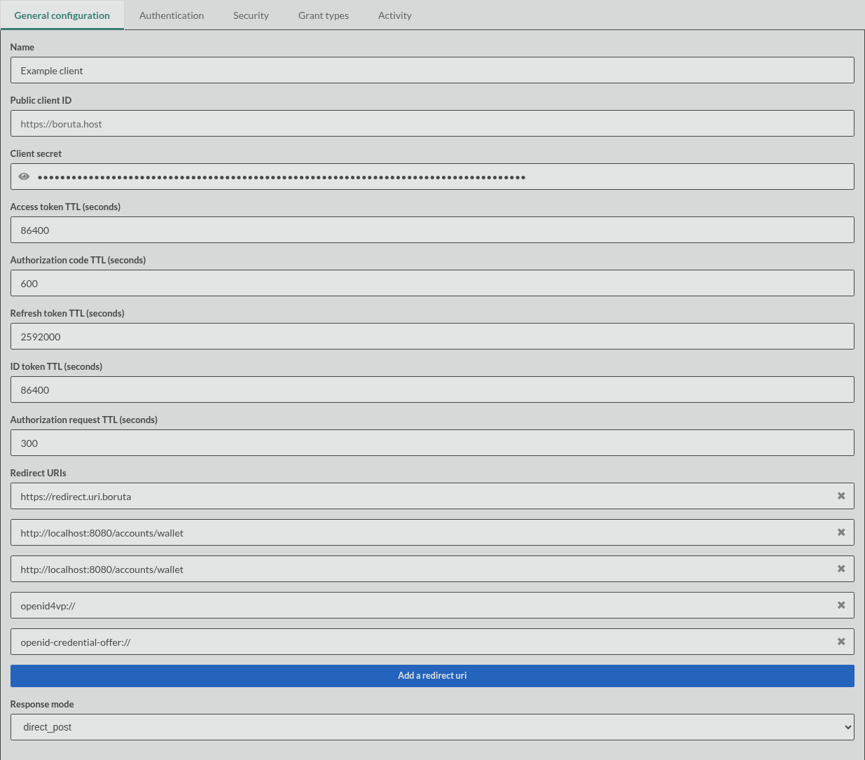 client form