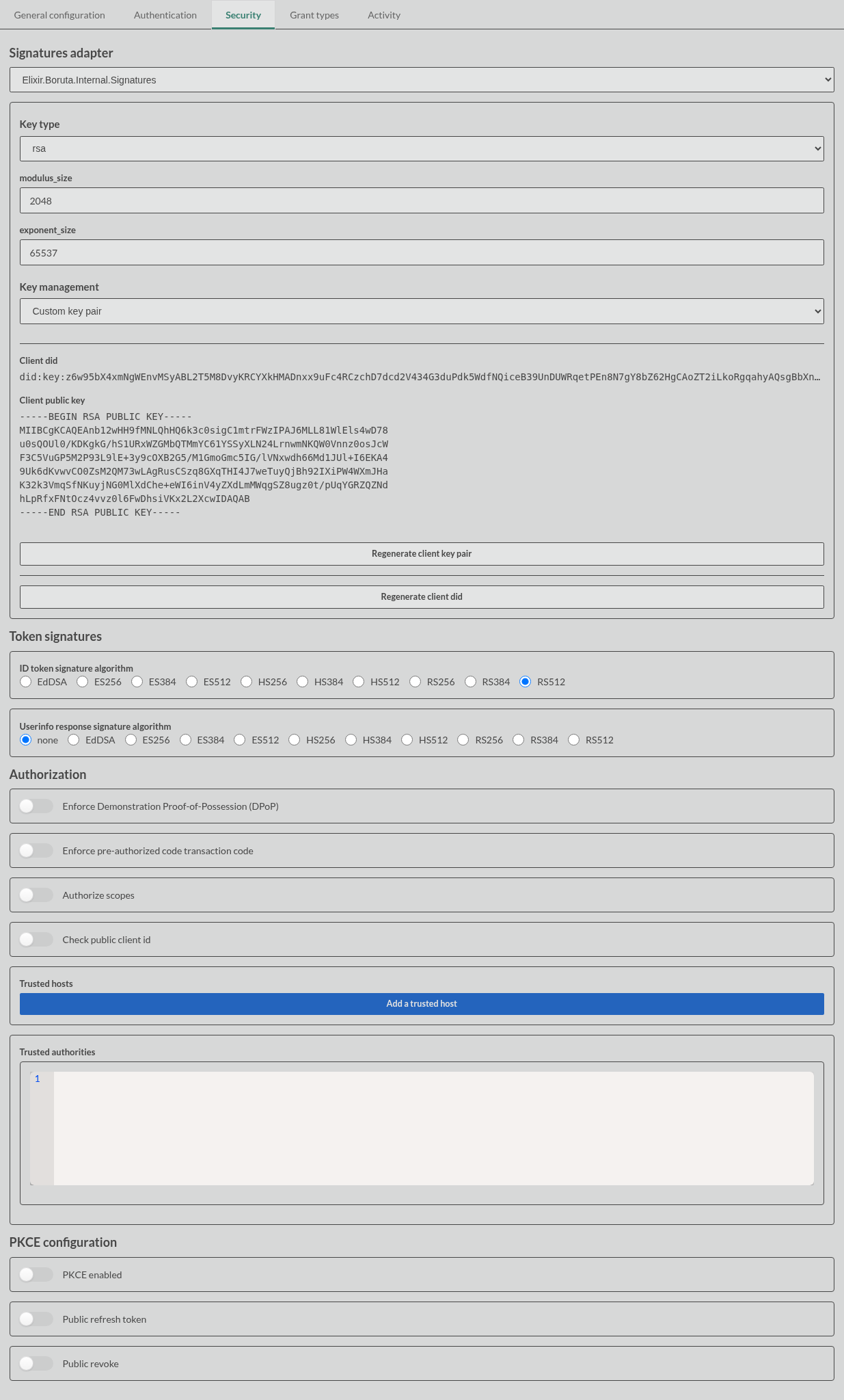 client form